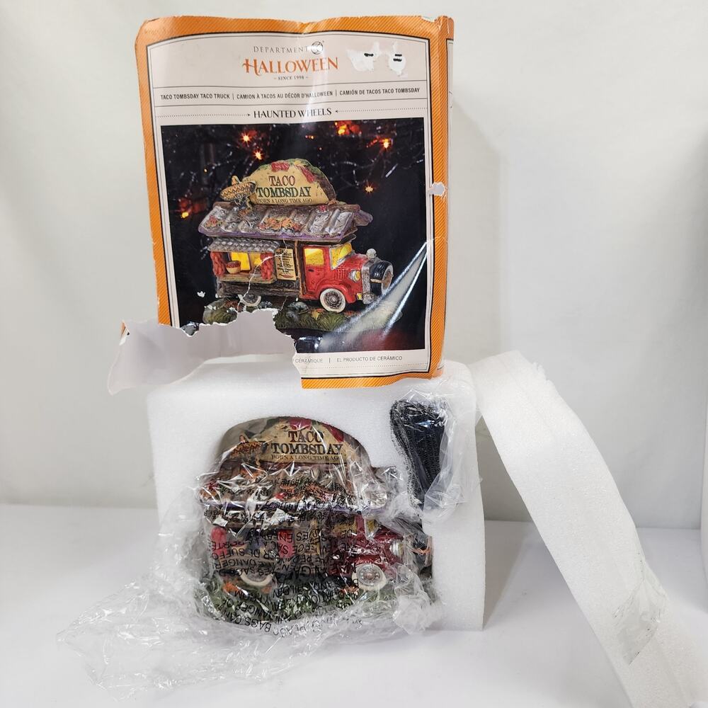 Dept 56 Taco Tombsday Truck Halloween Village 6011448 NEW 2023 Snow Village